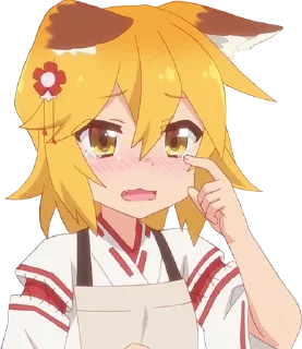 😢 emoji Sewayaki Kitsune no Senko-san @anime_stickerr Telegram sticker 2 of 56