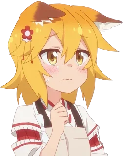 😟 emoji Sewayaki Kitsune no Senko-san @anime_stickerr Telegram sticker 22 of 56