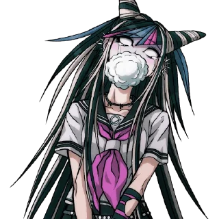 😵 emoji Ibuki Mioda💜💙🤍 Telegram sticker 13 of 46