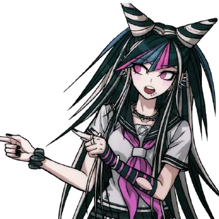😦 emoji Ibuki Mioda💜💙🤍 Telegram sticker 11 of 46