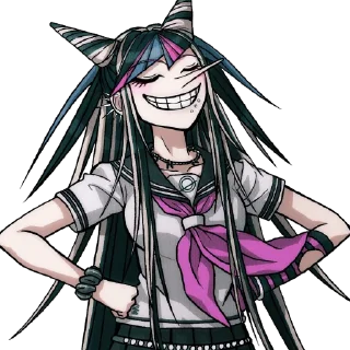 😁 emoji Ibuki Mioda💜💙🤍 Telegram sticker 20 of 46