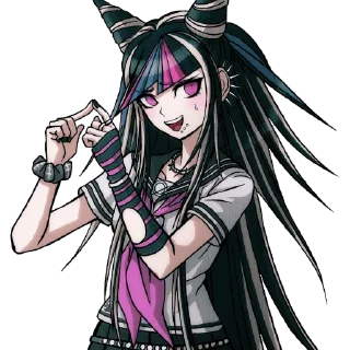 😥 emoji Ibuki Mioda💜💙🤍 Telegram sticker 17 of 46