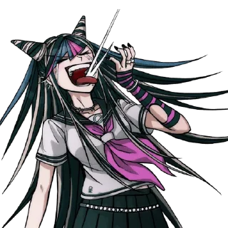 🤣 emoji Ibuki Mioda💜💙🤍 Telegram sticker 22 of 46