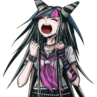😫 emoji Ibuki Mioda💜💙🤍 Telegram sticker 15 of 46