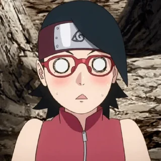 😳 emoji Sarada Uchiha Telegram sticker 7 of 43