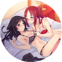 Sticker from kissing girls