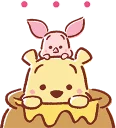 😶 emoji Pooh and Piglet (Lovely) :: @line_stickers Telegram sticker 16 of 24