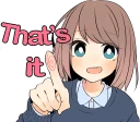 ☝️ emoji Sasakichi's moody girl ENG :: @line_stickers Telegram sticker 6 of 40