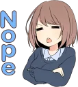😝 emoji Sasakichi's moody girl ENG :: @line_stickers Telegram sticker 5 of 40