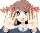 ✋ emoji Sasakichi's moody girl ENG :: @line_stickers Telegram sticker 8 of 40
