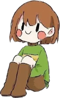 Sticker from Chara and Frisk