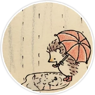 ☔ emoji hedgehog Danya Telegram sticker 15 of 62