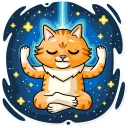😌 emoji Striped Cat Telegram sticker 10 of 30