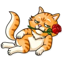 🌹 emoji Striped Cat Telegram sticker 6 of 30