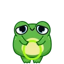 😇 emoji Frog by @shurmin_jpg Telegram sticker 19 of 20