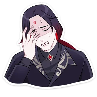 🤦 emoji Тёмный Инь (@TgSticker) Telegram sticker 5 of 48