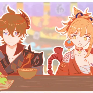 🌌 emoji Тарталья & Ёимия • @itsgensharts Telegram sticker 2 of 70