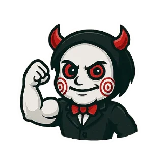 💪 emoji Billy the Puppet  | by @stickers_by_ai Telegram sticker 23 of 46