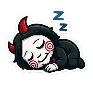 💤 emoji Billy the Puppet  | by @stickers_by_ai Telegram sticker 7 of 46