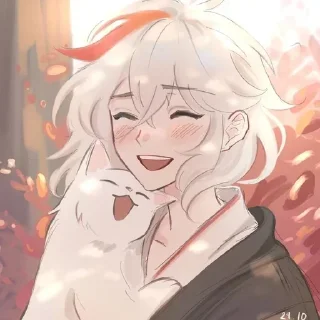 🍊 emoji кадзуха и скара @sozdat_stikery_bot Telegram sticker 19 of 57