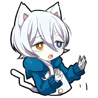 Sticker from Белый котёнок 3 @Nyasticks