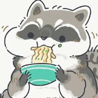 🍜 emoji еноты Telegram sticker 15 of 67