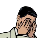 😑 emoji Sterling Archer Telegram sticker 8 of 39
