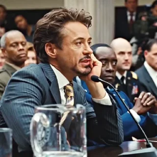 🤷 emoji Tony Stark | by @walterincognito ➡️ @Ctikerubot Telegram sticker 11 of 45