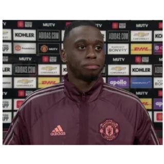 😃 emoji Wan-Bissaka Telegram sticker 10 of 30