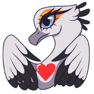 Sticker from Птица Секретарь