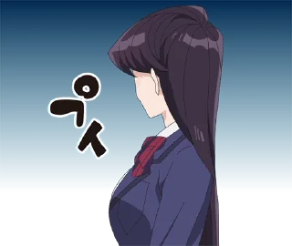🙅‍♀️ emoji TV Anime "Komi Can't Communicate" :: @line_stickers Telegram sticker 13 of 24
