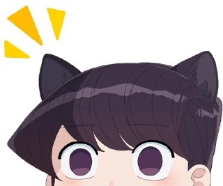 🐱 emoji TV Anime "Komi Can't Communicate" :: @line_stickers Telegram sticker 3 of 24