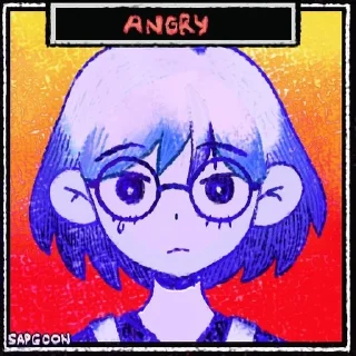 💢 emoji Omori Sock Telegram sticker 14 of 25