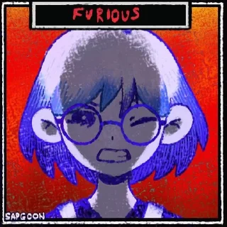 😠 emoji Omori Sock Telegram sticker 16 of 25