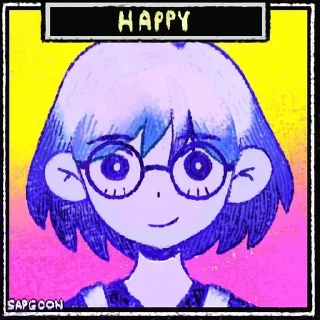 😌 emoji Omori Sock Telegram sticker 19 of 25