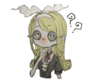 ⁉️ emoji Alice and strange Telegram sticker 1 of 40