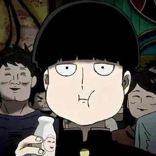 😐 emoji ★ Shigeo Kageyama ★ @anime_sticks Telegram sticker 20 of 40