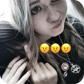 💇 emoji чёрное и белое пятнышко Telegram sticker 13 of 21