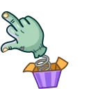🖕 emoji Zombie Hand Telegram sticker 7 of 20