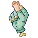 👏 emoji Zombie Hand Telegram sticker 8 of 20