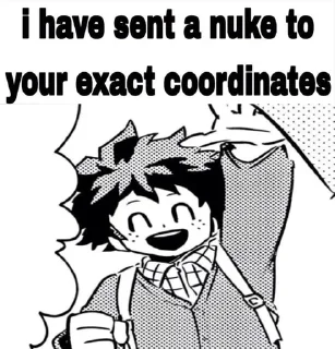 Sticker from izuku being silly for forever