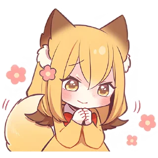 🤨 emoji Лиса-чан @Nyasticks Telegram sticker 13 of 41