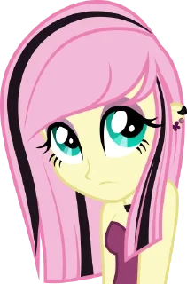 🙁 emoji Fluttershy EG | @MyLittlePony_bots Telegram sticker 12 of 100