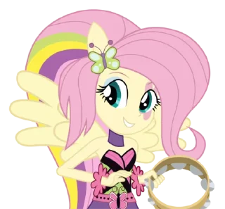 🙂 emoji Fluttershy EG | @MyLittlePony_bots Telegram sticker 6 of 100
