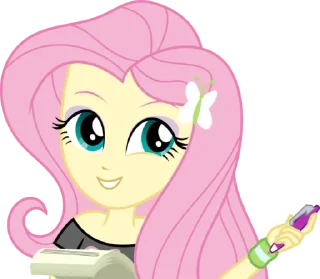 🙂 emoji Fluttershy EG | @MyLittlePony_bots Telegram sticker 24 of 100