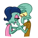😭 emoji Squidward & Squilvia Telegram sticker 14 of 20
