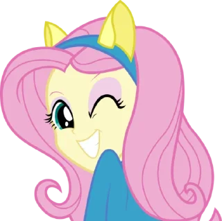 🙂 emoji Fluttershy EG | @MyLittlePony_bots Telegram sticker 9 of 100