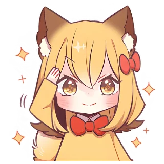 🫡 emoji Лиса-чан @Nyasticks Telegram sticker 6 of 41