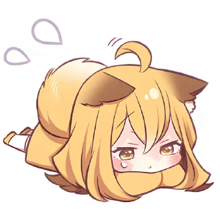 😔 emoji Лиса-чан @Nyasticks Telegram sticker 19 of 41