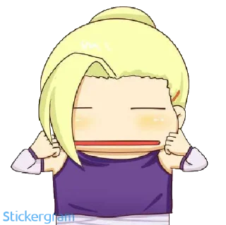 😑 emoji Naruto Official Stickers 3 (chibi) Telegram sticker 14 of 20